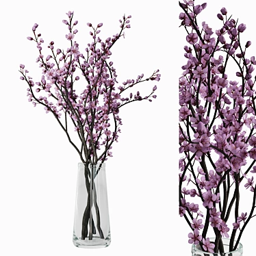Blooming Plum Branch 3D model image 1 