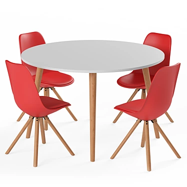 KaveHome Ralf Chair & Oqui Table Set 3D model image 1 