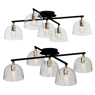 Amadis-CH Copper Ceiling Chandelier 3D model image 1 