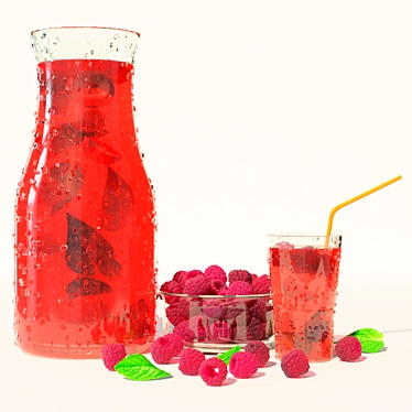 Tangy Raspberry Delight 3D model image 1 