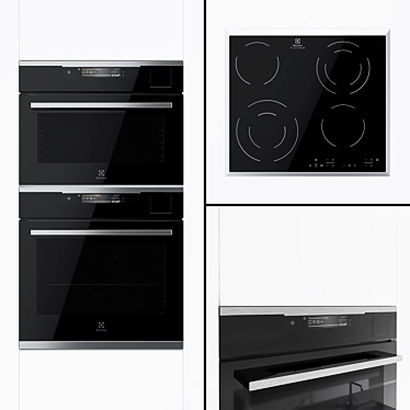 Electrolux OKA9S31WX: Compact Oven & CEE6432KX Hob 3D model image 1 