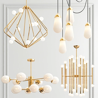 Exclusive Chandelier Collection: Chic & Luxurious 3D model image 1 