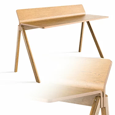 Sleek Oak CPH190 Desk 3D model image 1 