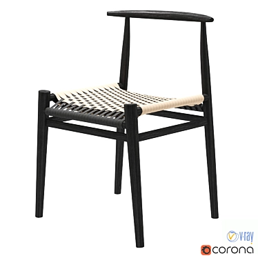 Luxury Nguni Dining Chair: De la Cuona 3D model image 1 