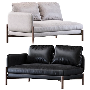 JULES 2-Seater (Right or Left Arm) 3D model image 1 