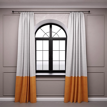 Curtains and arched window