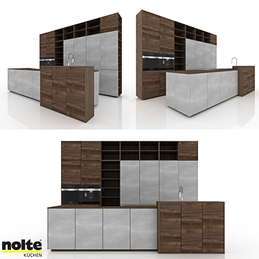 Modern Nolte Kitchen: Vegas + Artwood 3D model image 1 