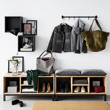 Modern Entryway Set by Ikea 3D model image 1 