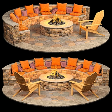  Cozy Campfire Pit 3D model image 1 