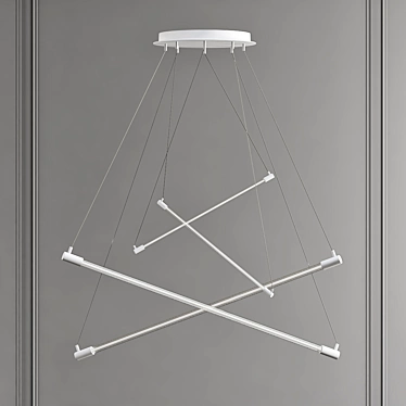 Elegant Polycarbonate Pendant Lamp 3D model image 1 