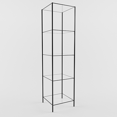 Black shelving glass shelves
