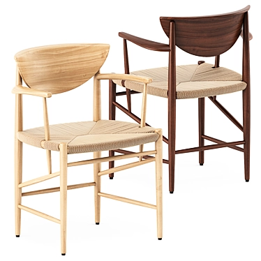 Scandinavian Elegance: Drawn HM4 Chair 3D model image 1 