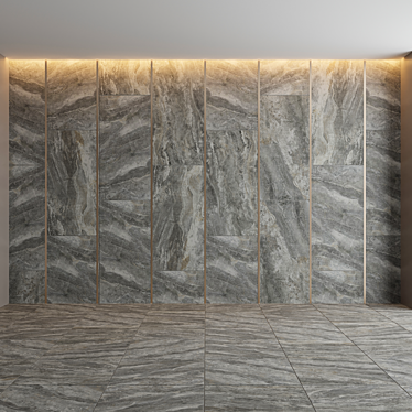 Elegance in Grigio: Kerama Marazzi Ceramic Tiles 3D model image 1 