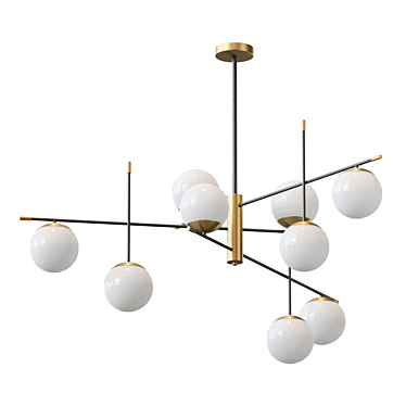 GERDY CH 9: Futuristic Sphere Chandelier 3D model image 1 