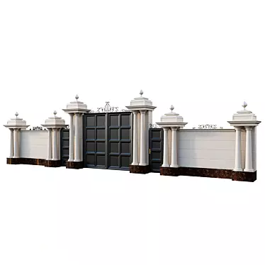 Elegant Gate Model 3D model image 1 