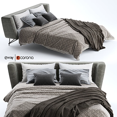 Elevate Your Sleep: Lennox Bed 3D model image 1 