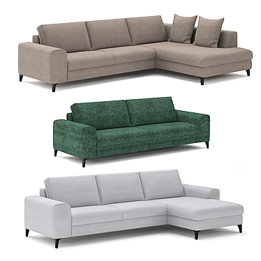 Belgian Donato: Customizable Comfort Sofa 3D model image 1 
