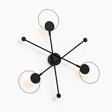 Elegant Metal Wall Sconce 3D model image 1 