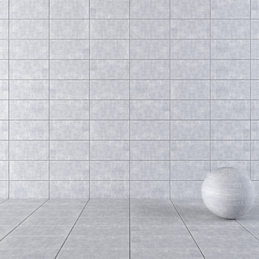 Cayenne Grigio Concrete Wall Tiles: Multi-Texture Set 3D model image 1 