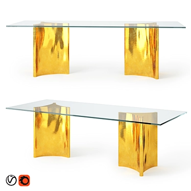 RestoHard Dalton Rectangular Table 3D model image 1 