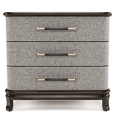 Tailored Textile Chest: Sophisticated Storage Solution 3D model image 1 