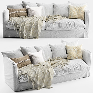 Elegant Singita Sofa 3D model image 1 