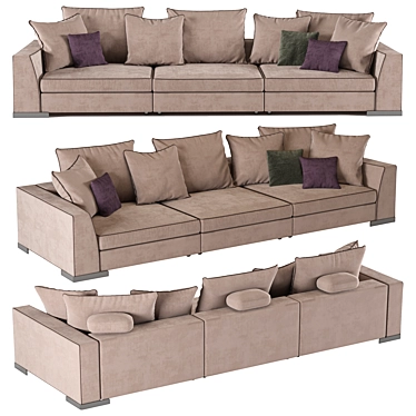 Modern Flexform Sofa: Sleek Design, Premium Comfort 3D model image 1 
