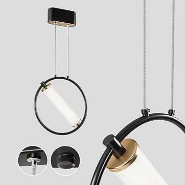 Minimalistic LED Pendant Light 3D model image 1 