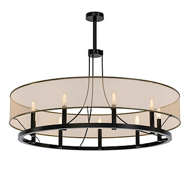 Ethereal Glow Pendant Chandelier 3D model image 1 