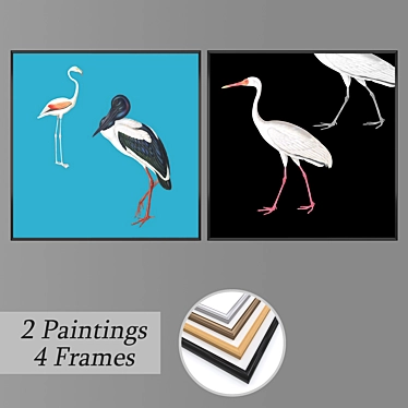 Multiframes Wall Art Set 3D model image 1 