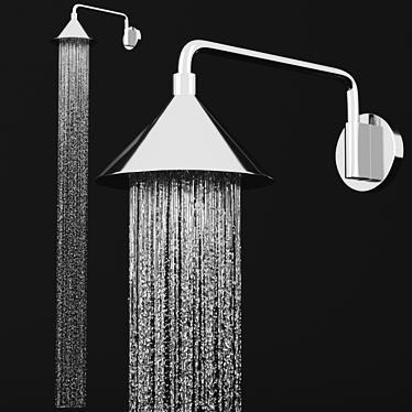 Luxury Overhead Shower Set 3D model image 1 