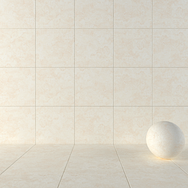 NIRVANA Cream Concrete Wall Tiles 3D model image 1 