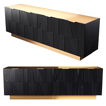 Sleek Contemporary Bamax Sideboard 3D model image 1 