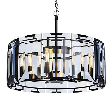 Elegant Harlow Pendant Chandelier 3D model image 1 