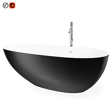 Elegant Vesuv Bathtub: A Luxurious Oasis 3D model image 1 