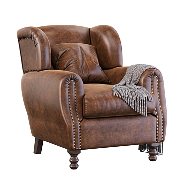 Luxury Mohair Cinema Armchair 3D model image 1 