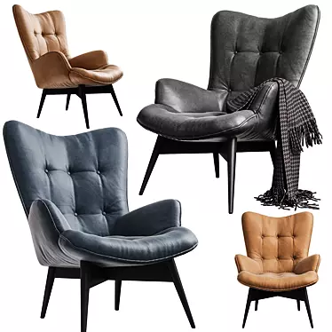 Vintage Elegance: KARE Angels Wings Armchair 3D model image 1 