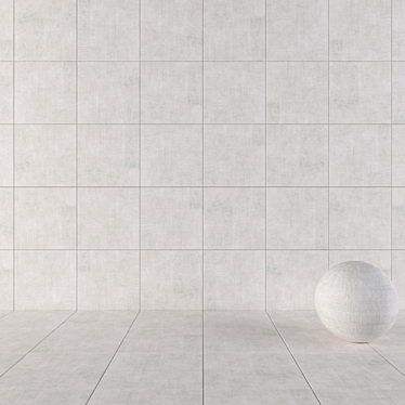 Stylish Concrete Wall Tiles 3D model image 1 
