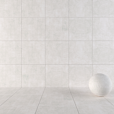 Cayenne Bianco Concrete Tiles: Multi-Texture 80x80cm Set 3D model image 1 