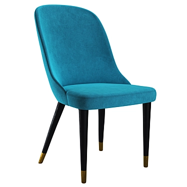 Modern Blue Chair: Pavlyk 3D model image 1 
