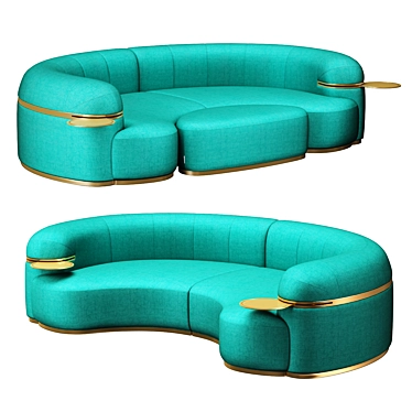 Tanagra Sofa with Ottoman 3D model image 1 