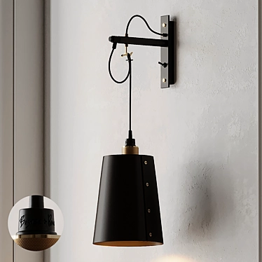 Buster and Punch Hooked Large Wall Light 3D model image 1 