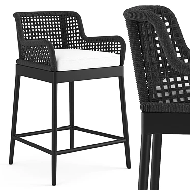 Stylish Somerset Outdoor Counter Stool 3D model image 1 