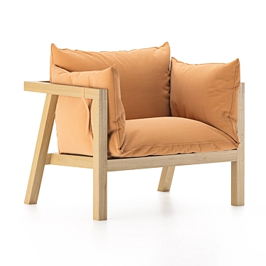 Umomoku Garden Armchair: Stylish and Versatile Outdoor Seating 3D model image 1 