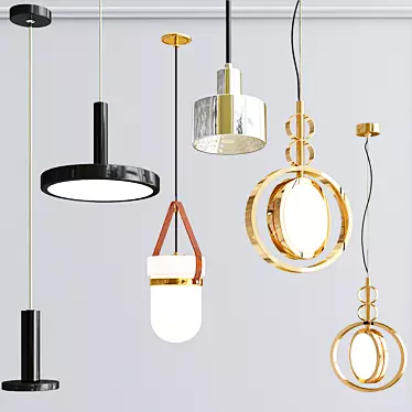 Modern Pendant Light Collection 3D model image 1 