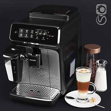 Philips 3200 LatteGo: Fully Automatic Espresso Machine 3D model image 1 