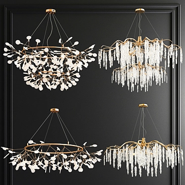 Elegant Chandelier Collection: Exclusive Designs 3D model image 1 