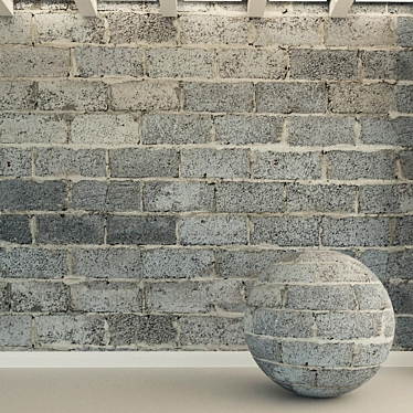 High-Resolution Concrete Wall Block 3D model image 1 