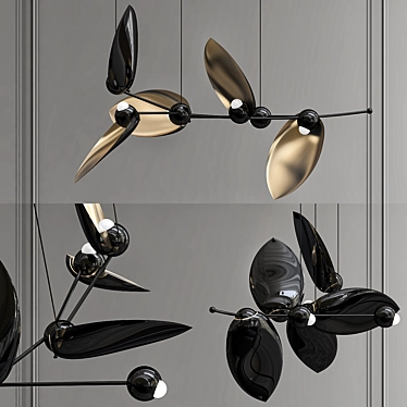  Sleek LAVRA 7 Pendant Light 3D model image 1 