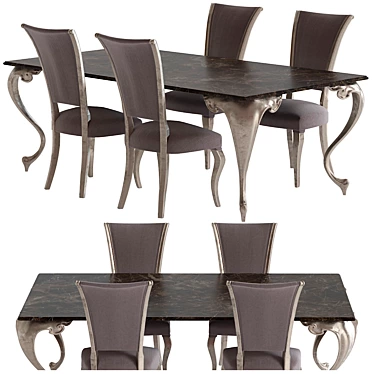 Elegant Rafaello Chair & George Table 3D model image 1 